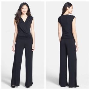 Tart Black Surplice Cap Sleeve Modal Jumpsuit